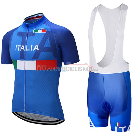 Abbigliamento Ciclis Italia Manica Corta 2018 Blu